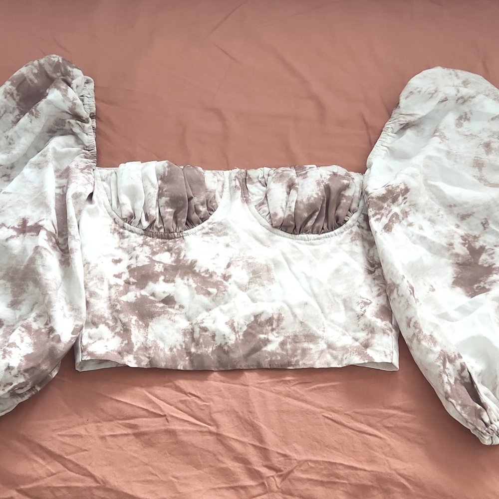 AUGST18 Tie Dye Brown Bustier